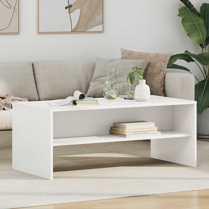 vidaXL Τραπεζάκι σαλονιού Λευκό 100 x 50 x 40 cm Επεξεργασμένο Ξύλο