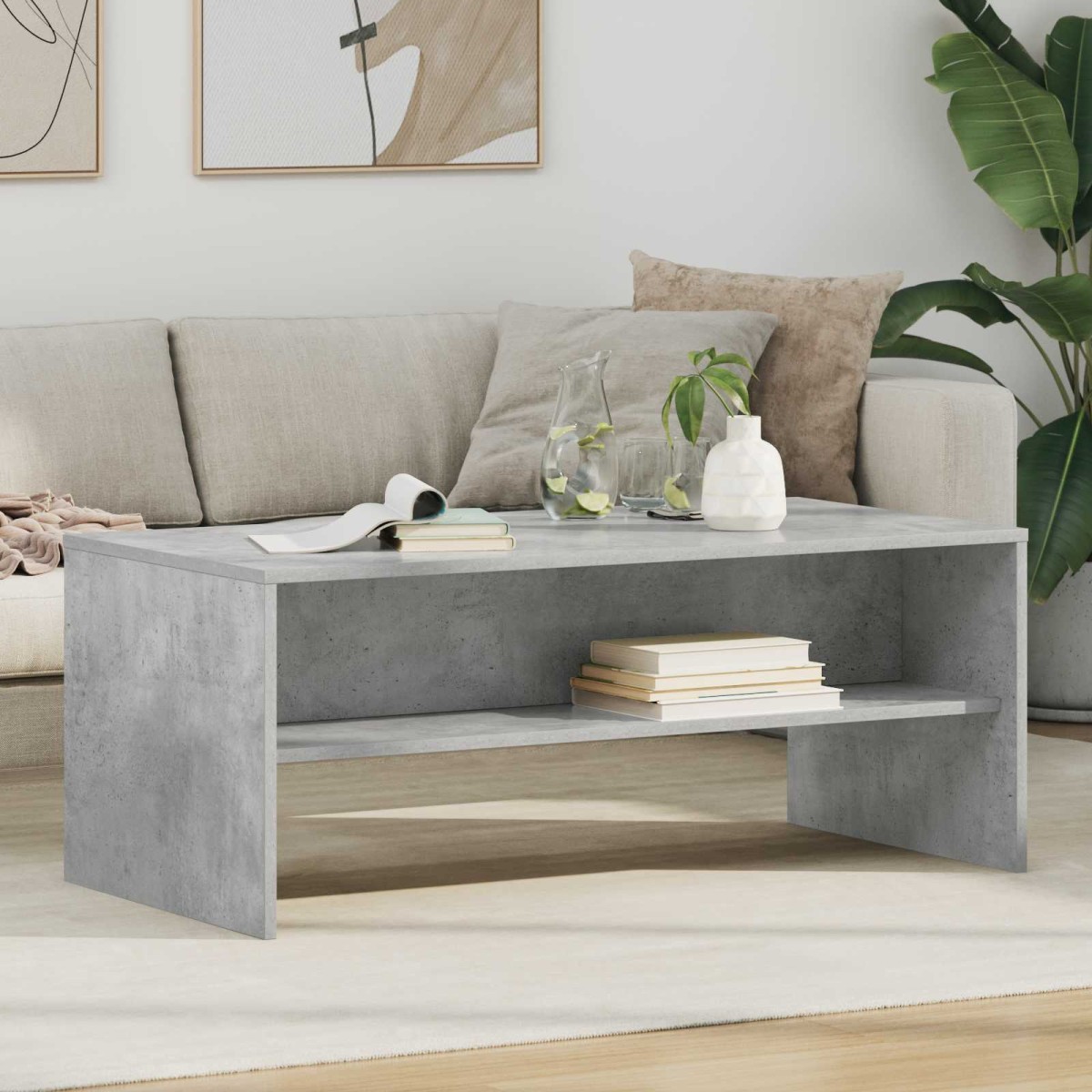 vidaXL Τραπεζάκι σαλονιού Σκυρόδεμα Γκρι 100 x 50 x 40 cm