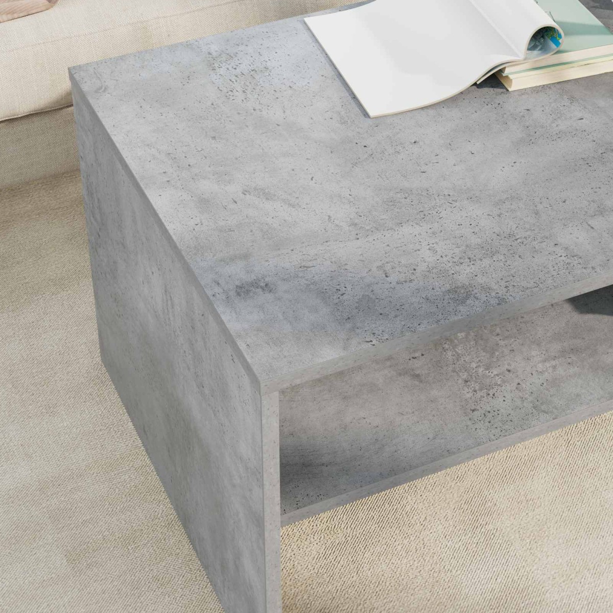 vidaXL Τραπεζάκι σαλονιού Σκυρόδεμα Γκρι 100 x 50 x 40 cm