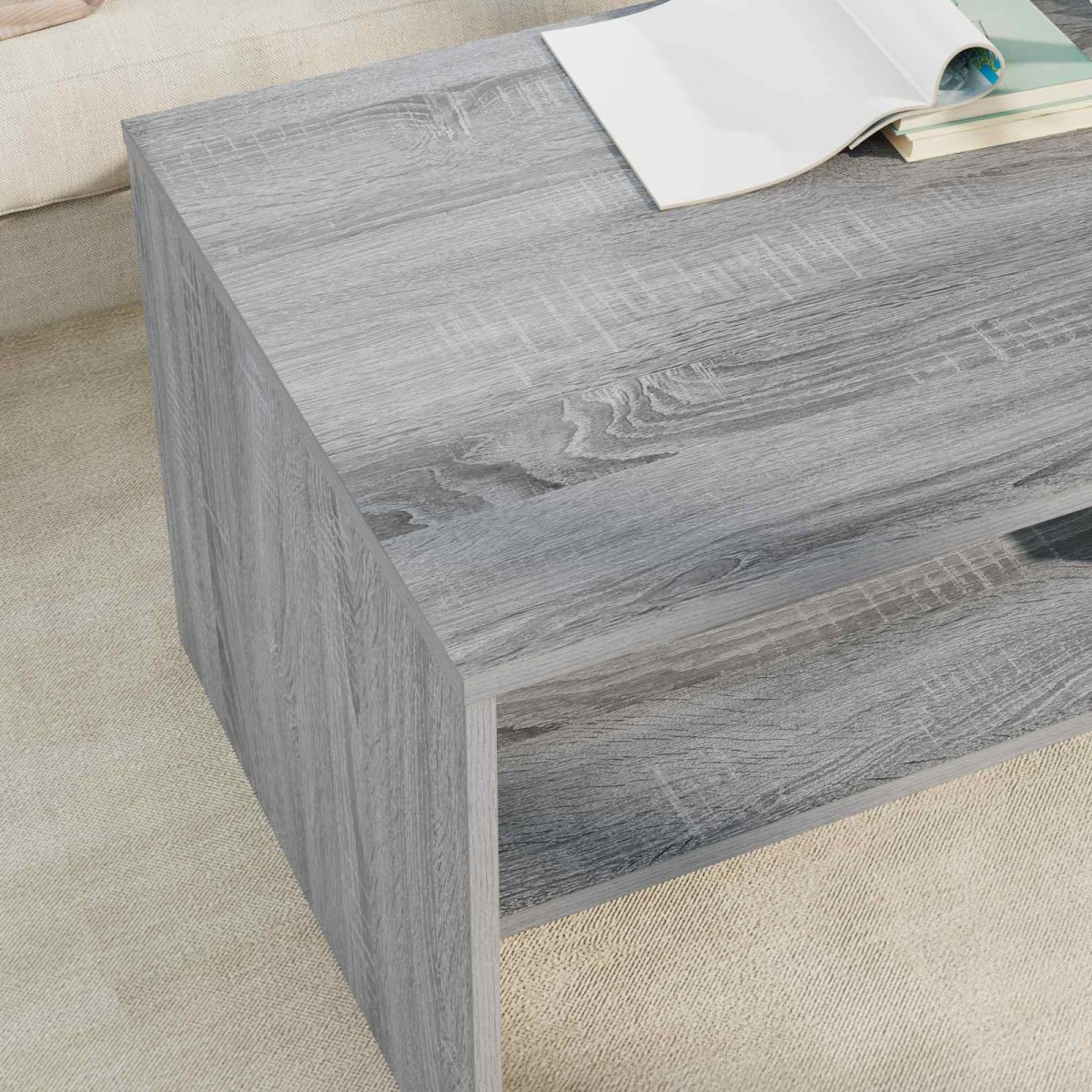 vidaXL Τραπεζάκι σαλονιού Γκρίζο Σονομα 100 x 50 x 40 cm