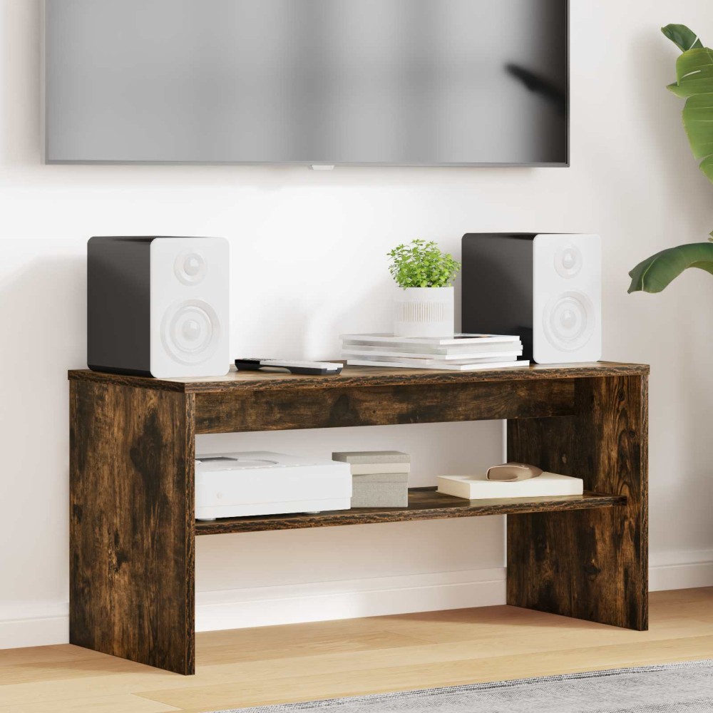 vidaXL Ντουλάπι TV 80 x 35 x 40 εκ Καπνιστό Δρύς Επεξεργασμένο Ξύλο