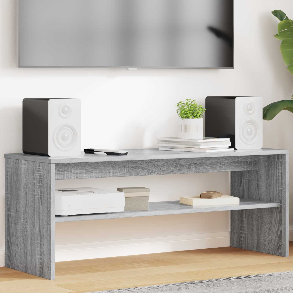 vidaXL Ντουλάπι TV 100 x 35 x 40 εκ Γκρίζο Σονομα Επεξεργασμένο Ξύλο