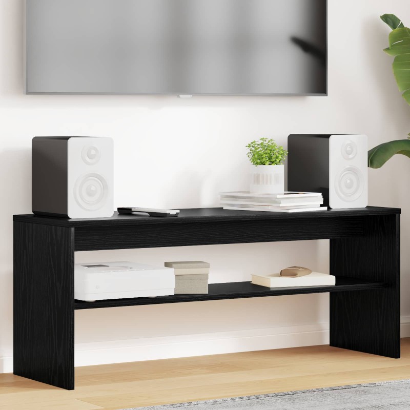 vidaXL Ντουλάπι TV 100 x 30 x 40 εκ Μαύρη Οξυά Επεξεργασμένο Ξύλο