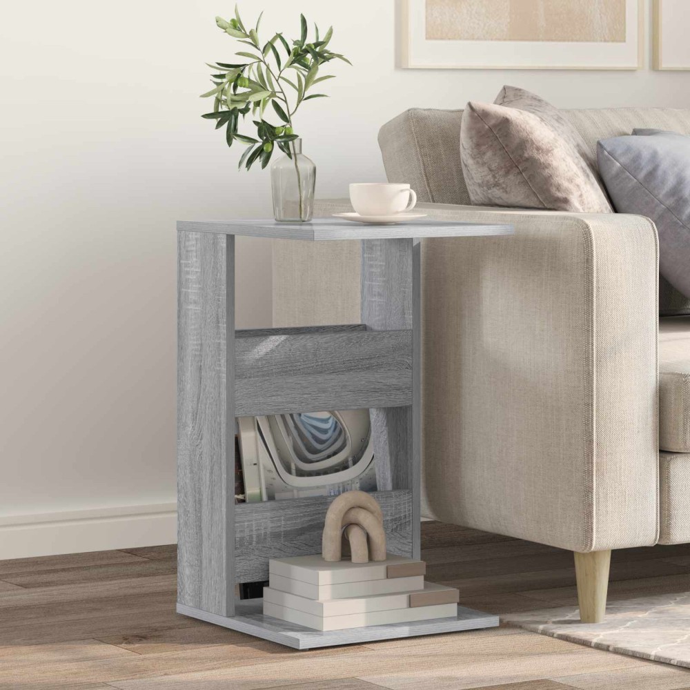 vidaXL Τραπεζάκι Πλευράς Γκρίζο Σονομα 40 x 35 x 60,5 εκ