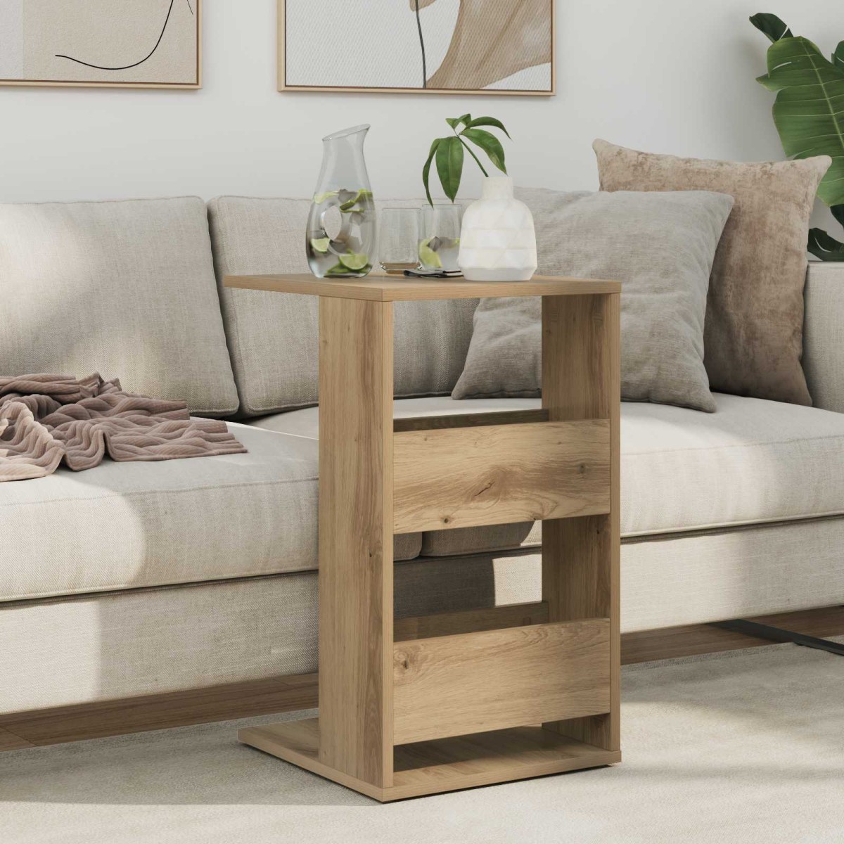 vidaXL Τραπεζάκι Πλευράς Artisan Oak 40 x 35 x 60,5 εκ