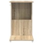 vidaXL Τραπεζάκι Πλευράς με τροχούς Δρύς Sonoma 40 x 35 x 60 εκ.