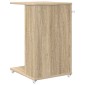 vidaXL Τραπεζάκι Πλευράς με τροχούς Δρύς Sonoma 40 x 35 x 60 εκ.