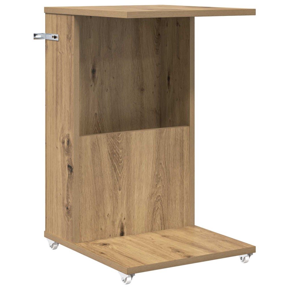 vidaXL Τραπεζάκι Πλευράς με τροχούς Artisan Oak 40 x 35 x 60 εκ.