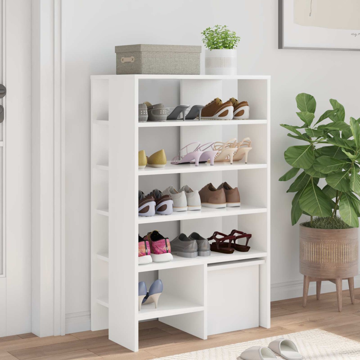 vidaXL Ντουλάπα Παπουτσιών 2 τμχ. 62 x 35 x 100 εκ. Επεξεργασμένο Ξύλο