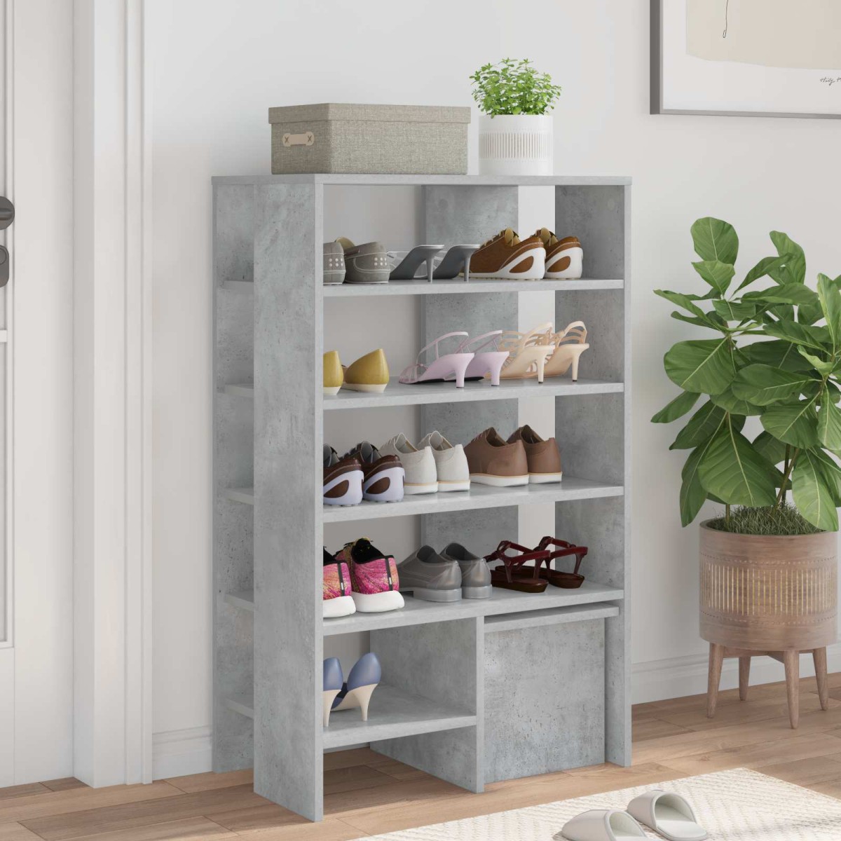 vidaXL Ντουλάπα Παπουτσιών 2 τμχ. 62 x 35 x 100 εκ. Επεξεργασμένο Ξύλο