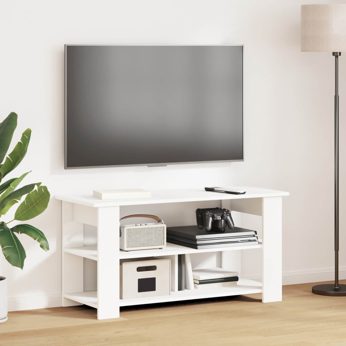 vidaXL Βάση τηλεόρασης Λευκό 100 x 40 x 50 cm