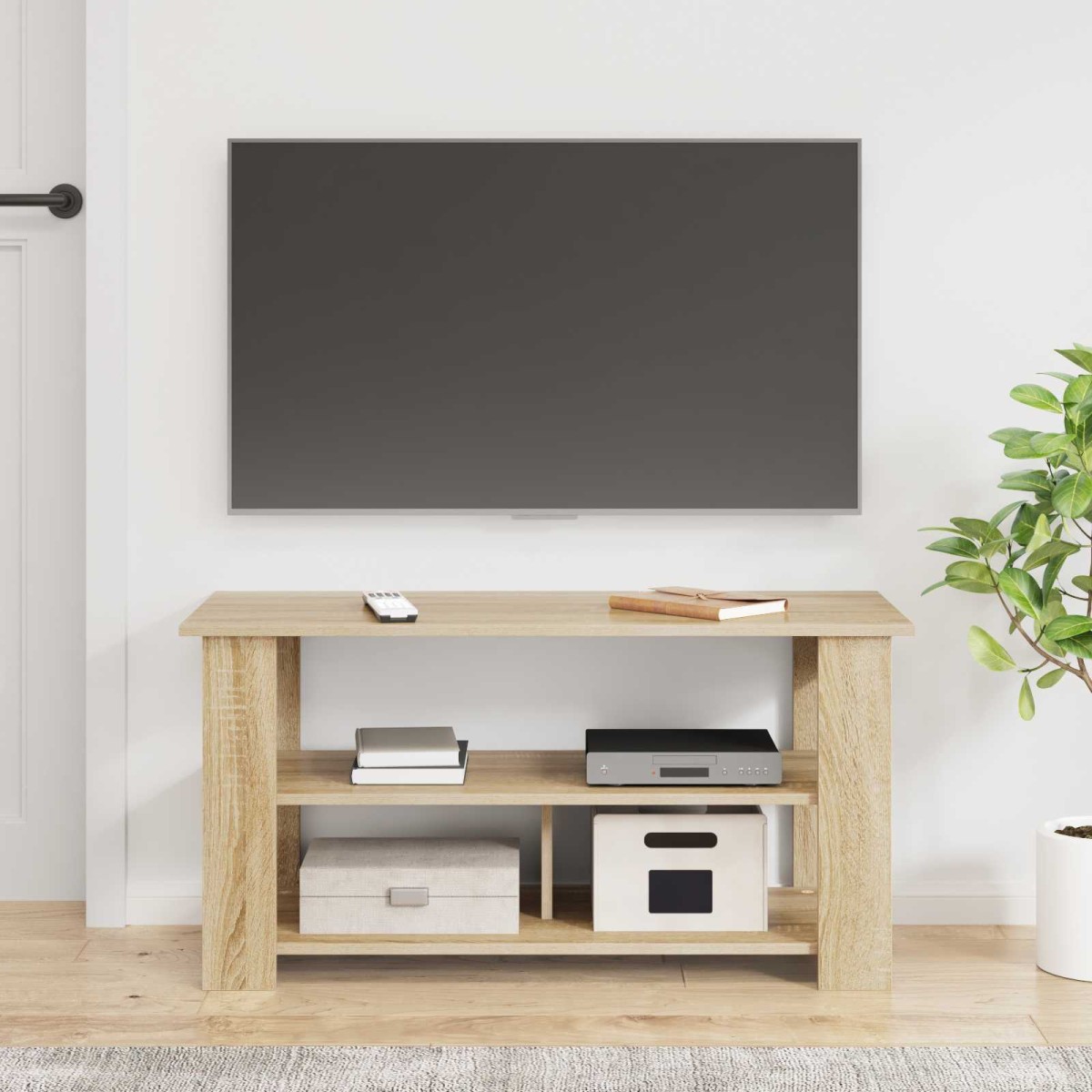 vidaXL Βάση τηλεόρασης Δρύς Sonoma 100 x 40 x 50 cm
