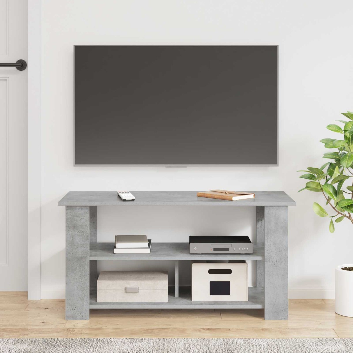 vidaXL Βάση τηλεόρασης Σκυρόδεμα Γκρι 100 x 40 x 50 cm
