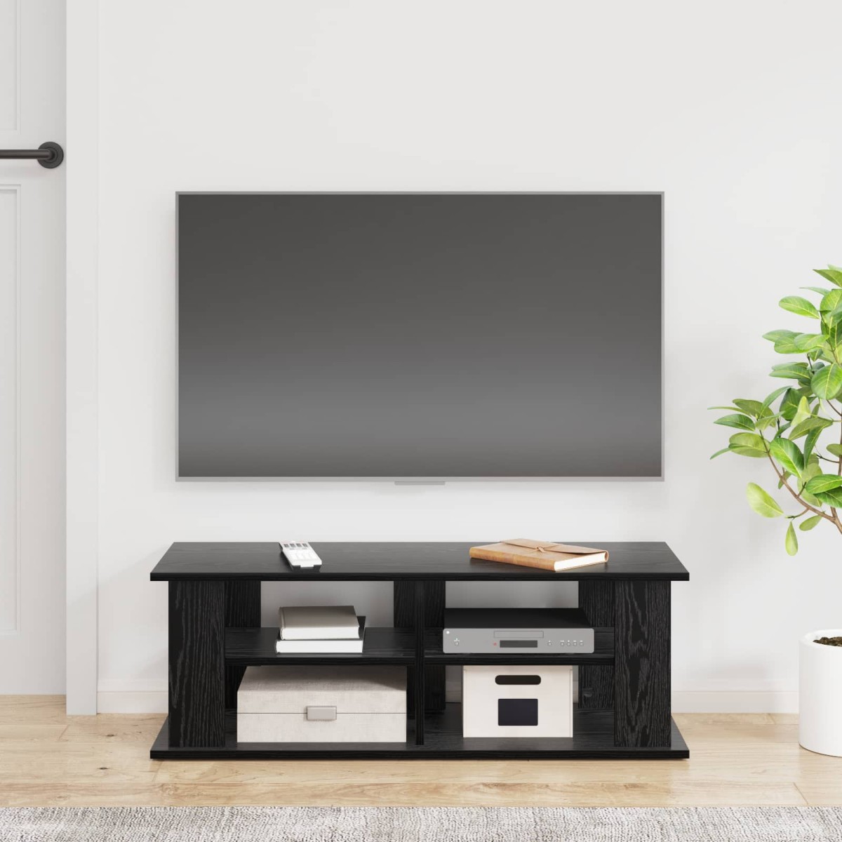 vidaXL Βάση τηλεόρασης Μαύρη Οξυά 96 x 35 x 33,5 εκ