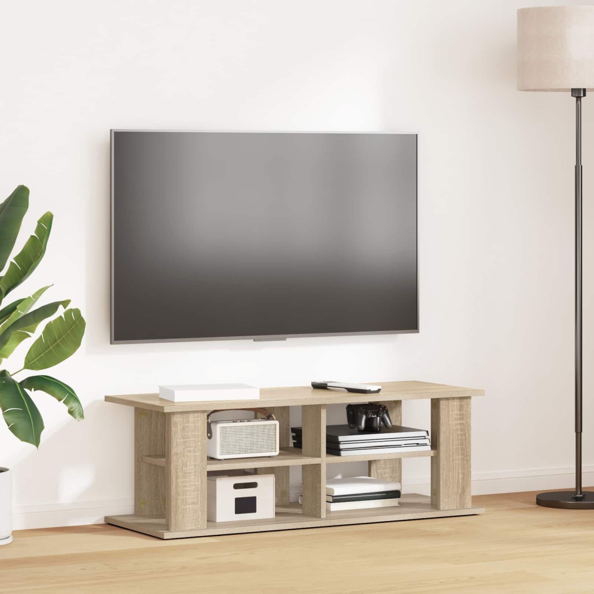 vidaXL Βάση τηλεόρασης Δρύς Sonoma 96 x 35 x 33,5 εκ