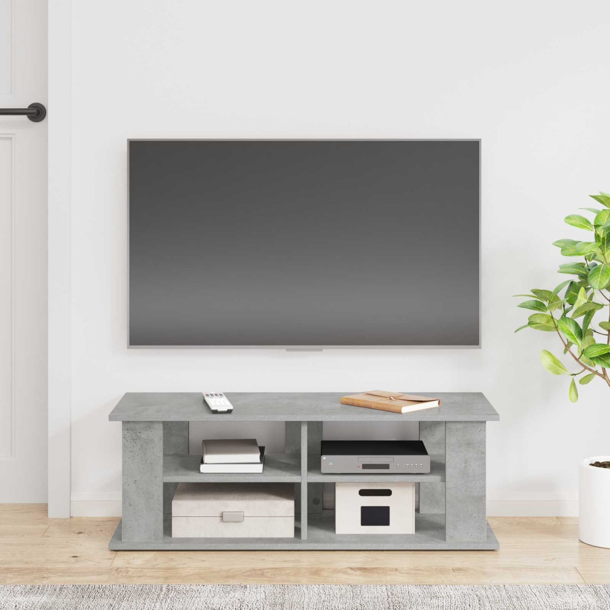 vidaXL Βάση τηλεόρασης Σκυρόδεμα Γκρι 96 x 35 x 33,5 εκ