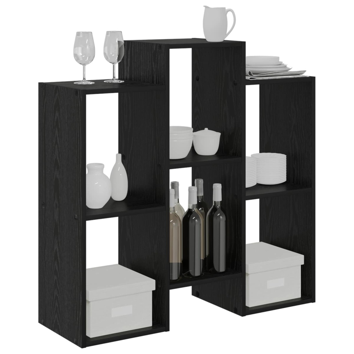 vidaXL Πλαϊνό γραφείο Μαύρη Οξυά 90 x 30 x 90 cm