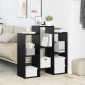 vidaXL Πλαϊνό γραφείο Μαύρη Οξυά 90 x 30 x 90 cm