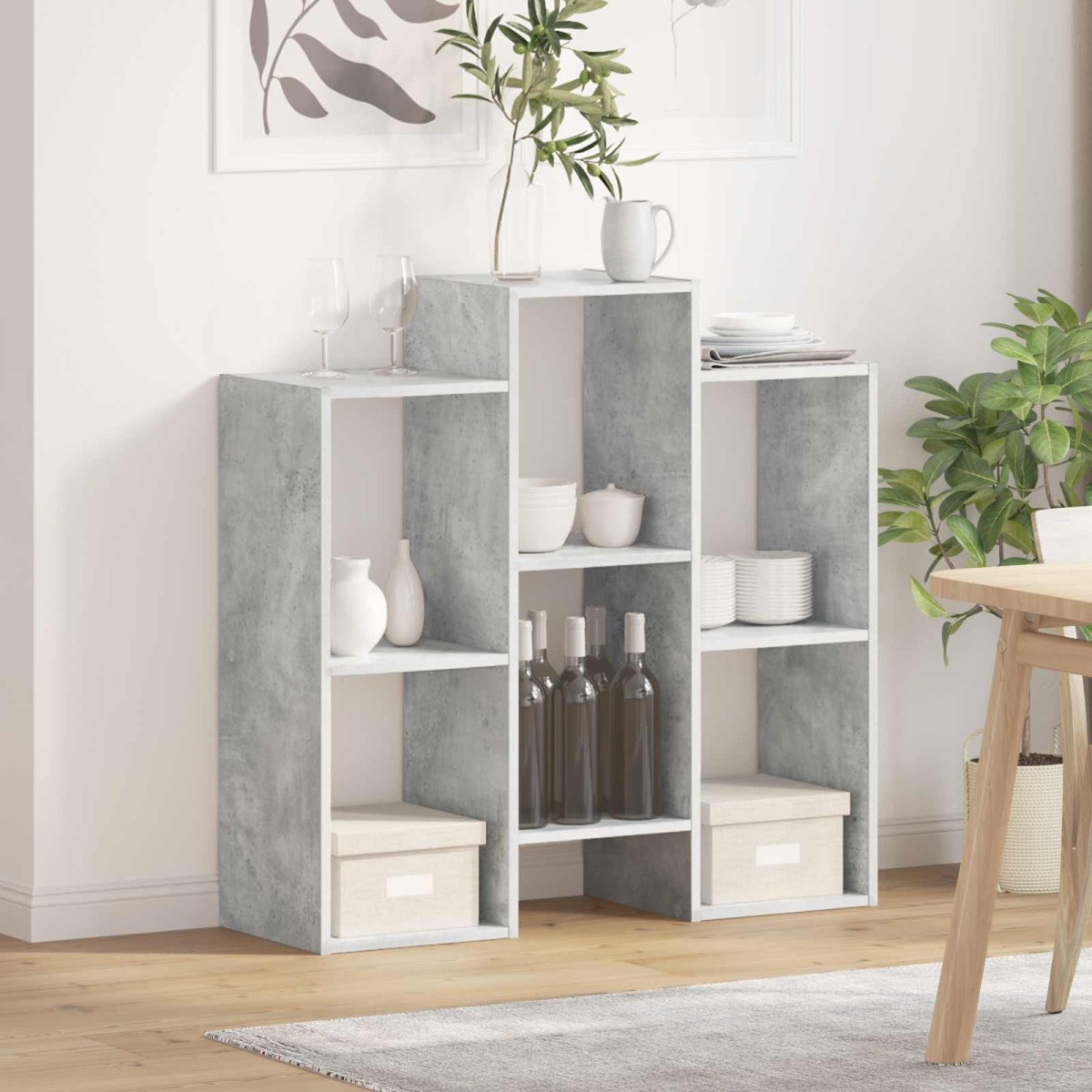 vidaXL Πλαϊνό γραφείο Σκυρόδεμα Γκρι 90 x 30 x 90 cm