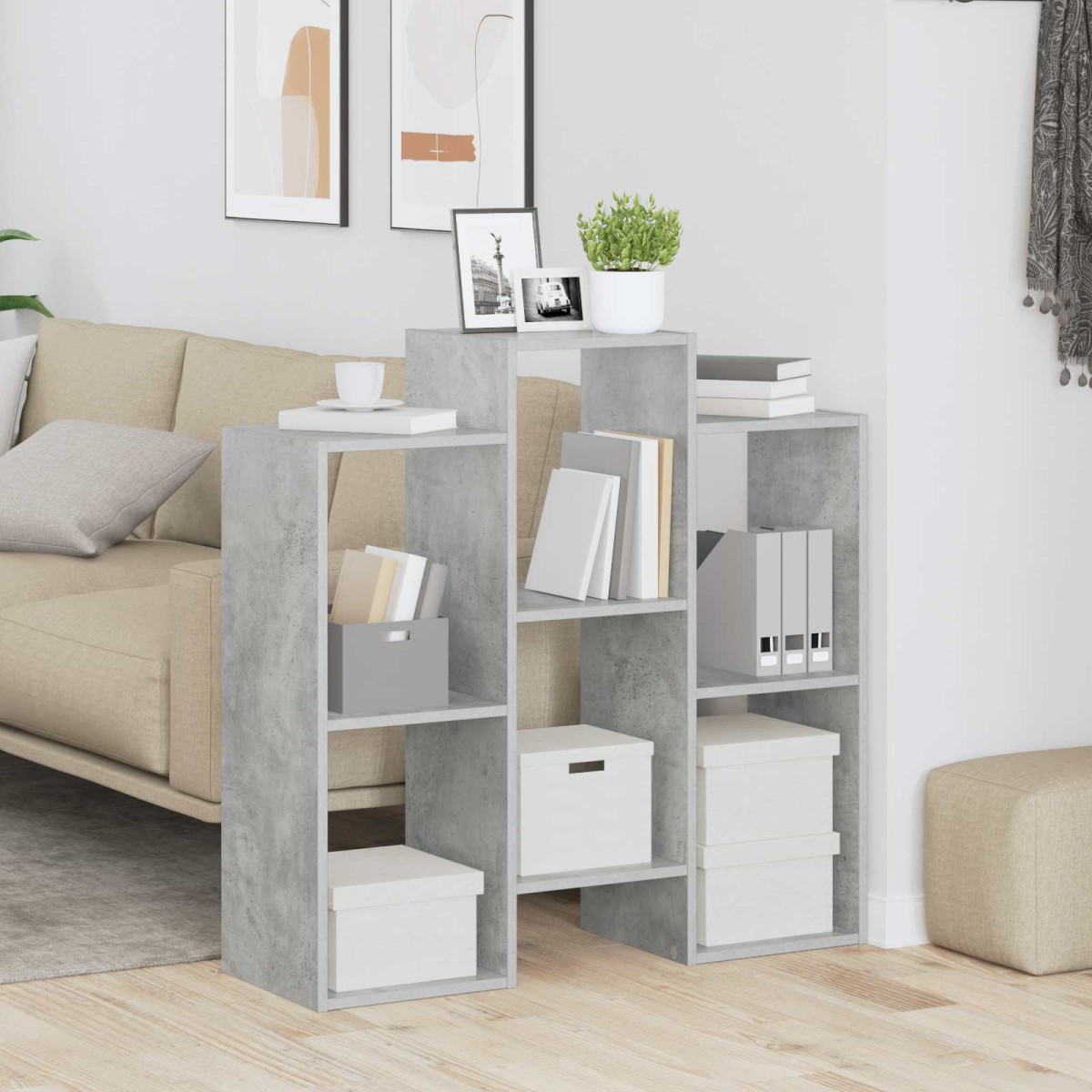 vidaXL Πλαϊνό γραφείο Σκυρόδεμα Γκρι 90 x 30 x 90 cm