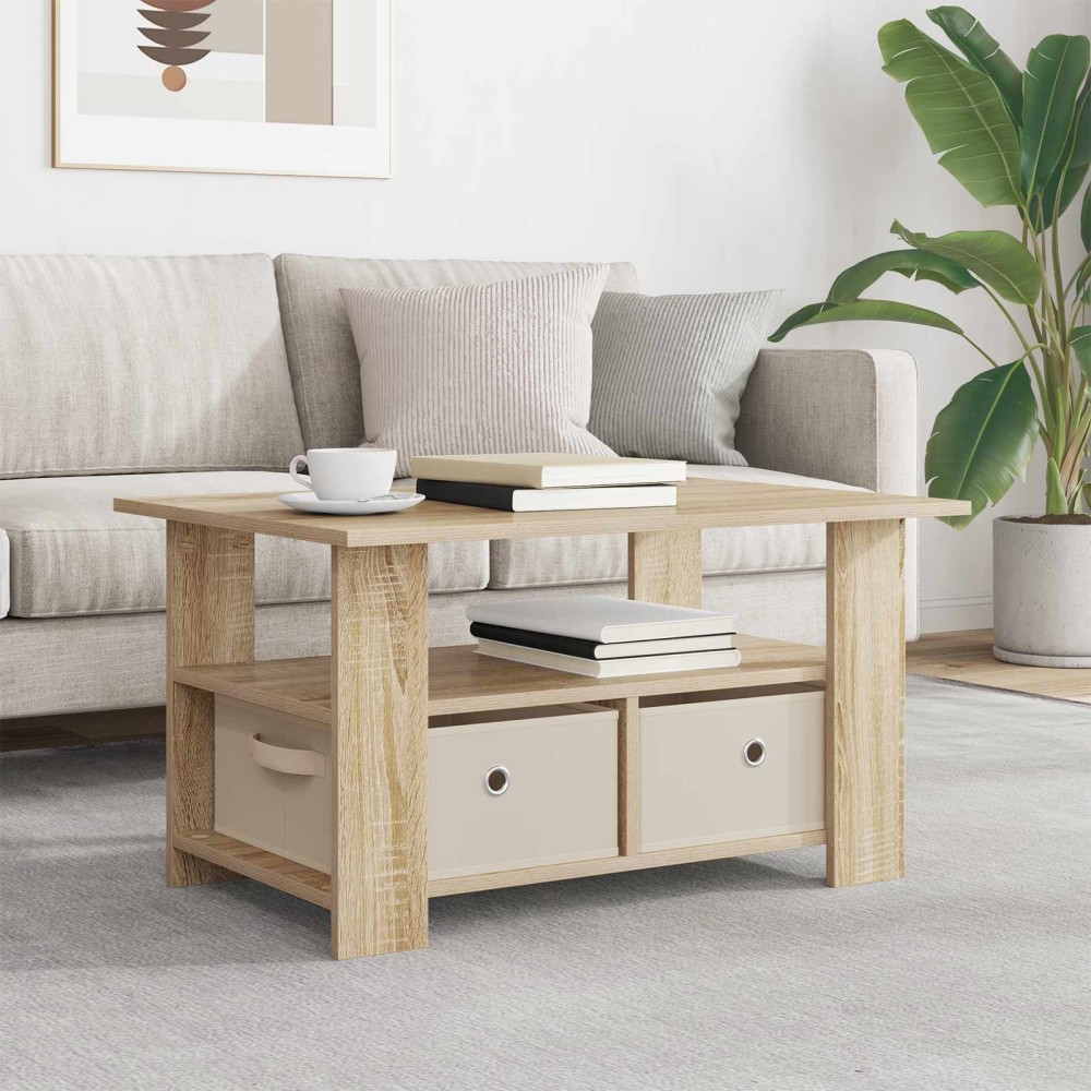 vidaXL Τραπεζάκι σαλονιού Δρύς Sonoma 77 x 55 x 42 εκ.