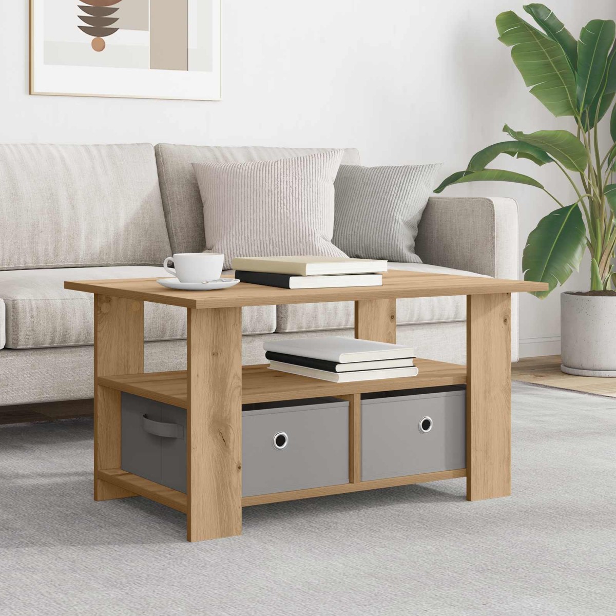 vidaXL Τραπεζάκι σαλονιού Artisan Oak 77 x 55 x 42 εκ.