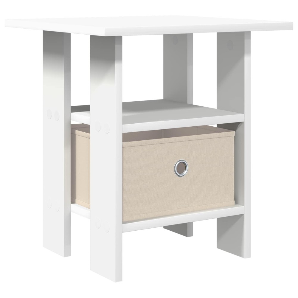 vidaXL Κομοδίνο Λευκό 41 x 40 x 45 εκ Επεξεργασμένο Ξύλο