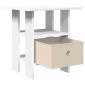 vidaXL Κομοδίνο Λευκό 41 x 40 x 45 εκ Επεξεργασμένο Ξύλο