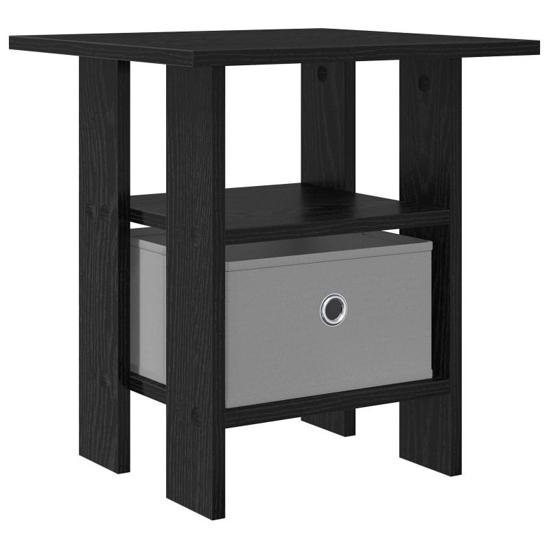 vidaXL Κομοδίνο Μαύρη Οξυά 41 x 40 x 45 εκ Επεξεργασμένο Ξύλο