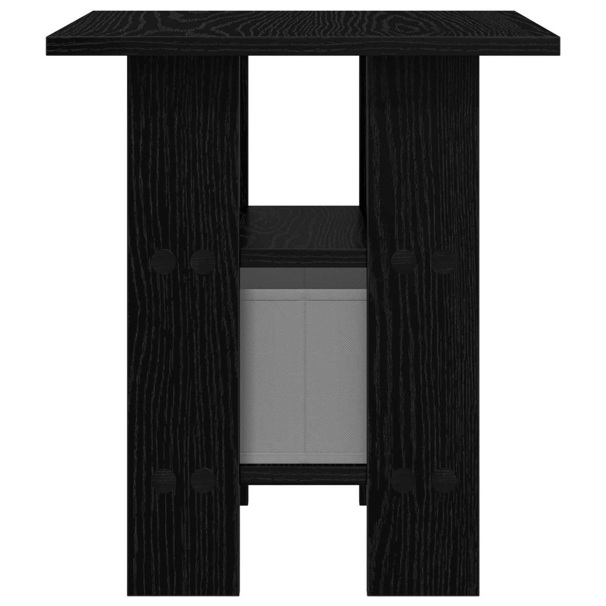 vidaXL Κομοδίνο Μαύρη Οξυά 41 x 40 x 45 εκ Επεξεργασμένο Ξύλο