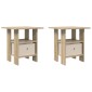 vidaXL Κομοδίνο 2 τμχ. Δρύς Sonoma 41 x 40 x 45 εκ Επεξεργασμένο Ξύλο