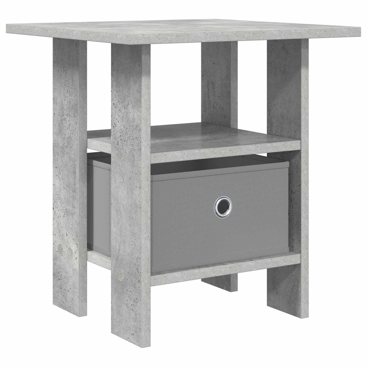 vidaXL Κομοδίνο Σκυρόδεμα Γκρι 41 x 40 x 45 εκ Επεξεργασμένο Ξύλο