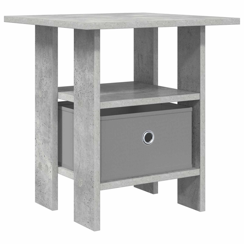 vidaXL Κομοδίνο Σκυρόδεμα Γκρι 41 x 40 x 45 εκ Επεξεργασμένο Ξύλο