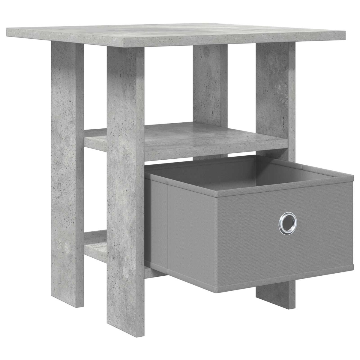 vidaXL Κομοδίνο Σκυρόδεμα Γκρι 41 x 40 x 45 εκ Επεξεργασμένο Ξύλο