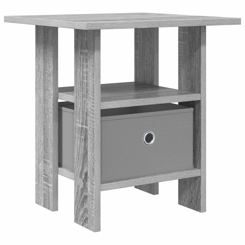 vidaXL Κομοδίνο Γκρίζο Σονομα 41 x 40 x 45 εκ Επεξεργασμένο Ξύλο