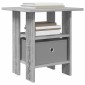 vidaXL Κομοδίνο 2 τμχ. Γκρίζο Σονομα 41 x 40 x 45 εκ