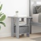 vidaXL Κομοδίνο 2 τμχ. Γκρίζο Σονομα 41 x 40 x 45 εκ