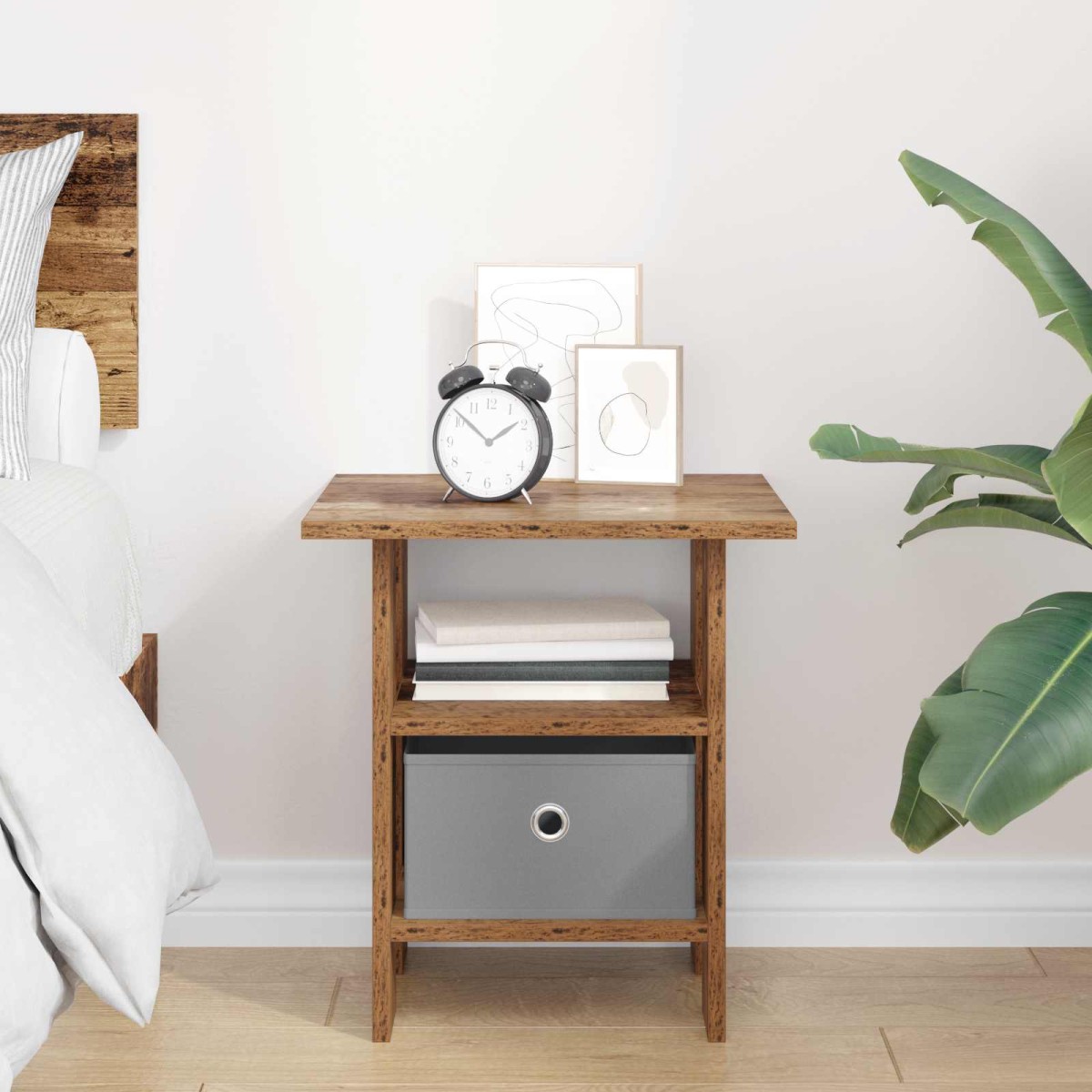 vidaXL Κομοδίνο Παλιό ξύλο 41 x 40 x 45 εκ Επεξεργασμένο Ξύλο
