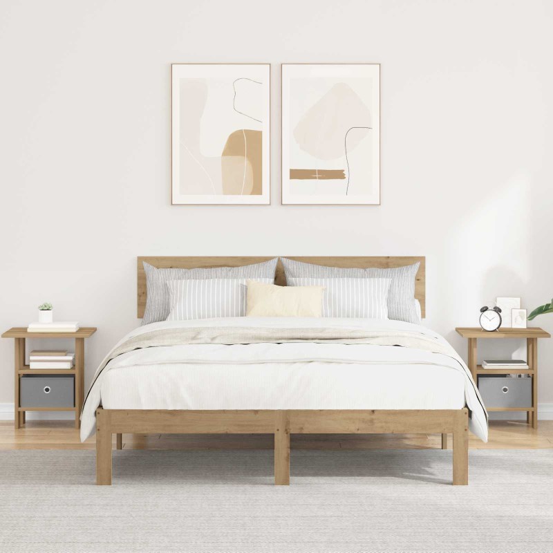 vidaXL Κομοδίνο 2 τμχ. Artisan Oak 41 x 40 x 45 εκ Επεξεργασμένο Ξύλο