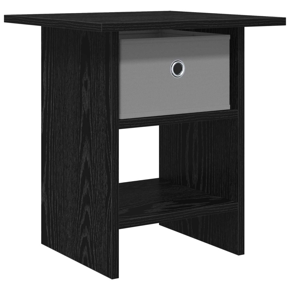 vidaXL Κομοδίνο Μαύρη Οξυά 41 x 40 x 45 εκ Επεξεργασμένο Ξύλο