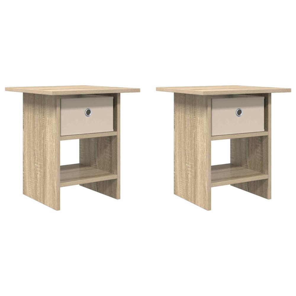 vidaXL Κομοδίνο 2 τεμ. Δρύς Sonoma 41 x 40 x 45 εκ Επεξεργασμένο Ξύλο