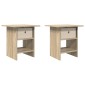 vidaXL Κομοδίνο 2 τεμ. Δρύς Sonoma 41 x 40 x 45 εκ Επεξεργασμένο Ξύλο