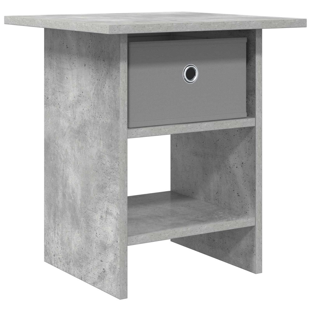 vidaXL Κομοδίνο Σκυρόδεμα Γκρι 41 x 40 x 45 εκ Επεξεργασμένο Ξύλο