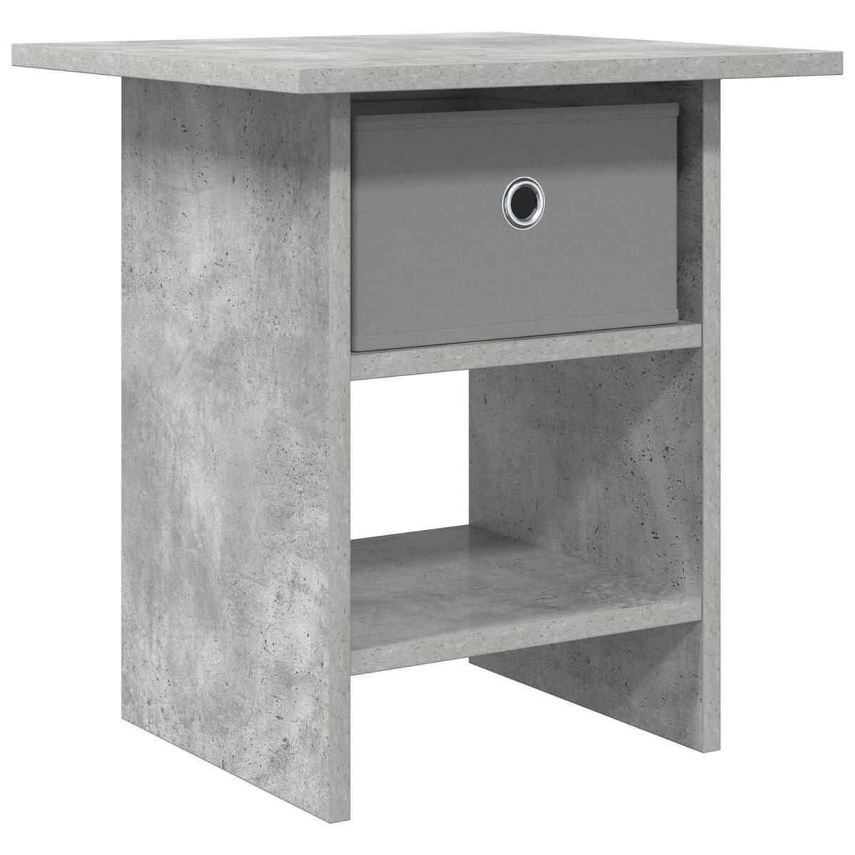 vidaXL Κομοδίνο Σκυρόδεμα Γκρι 41 x 40 x 45 εκ Επεξεργασμένο Ξύλο