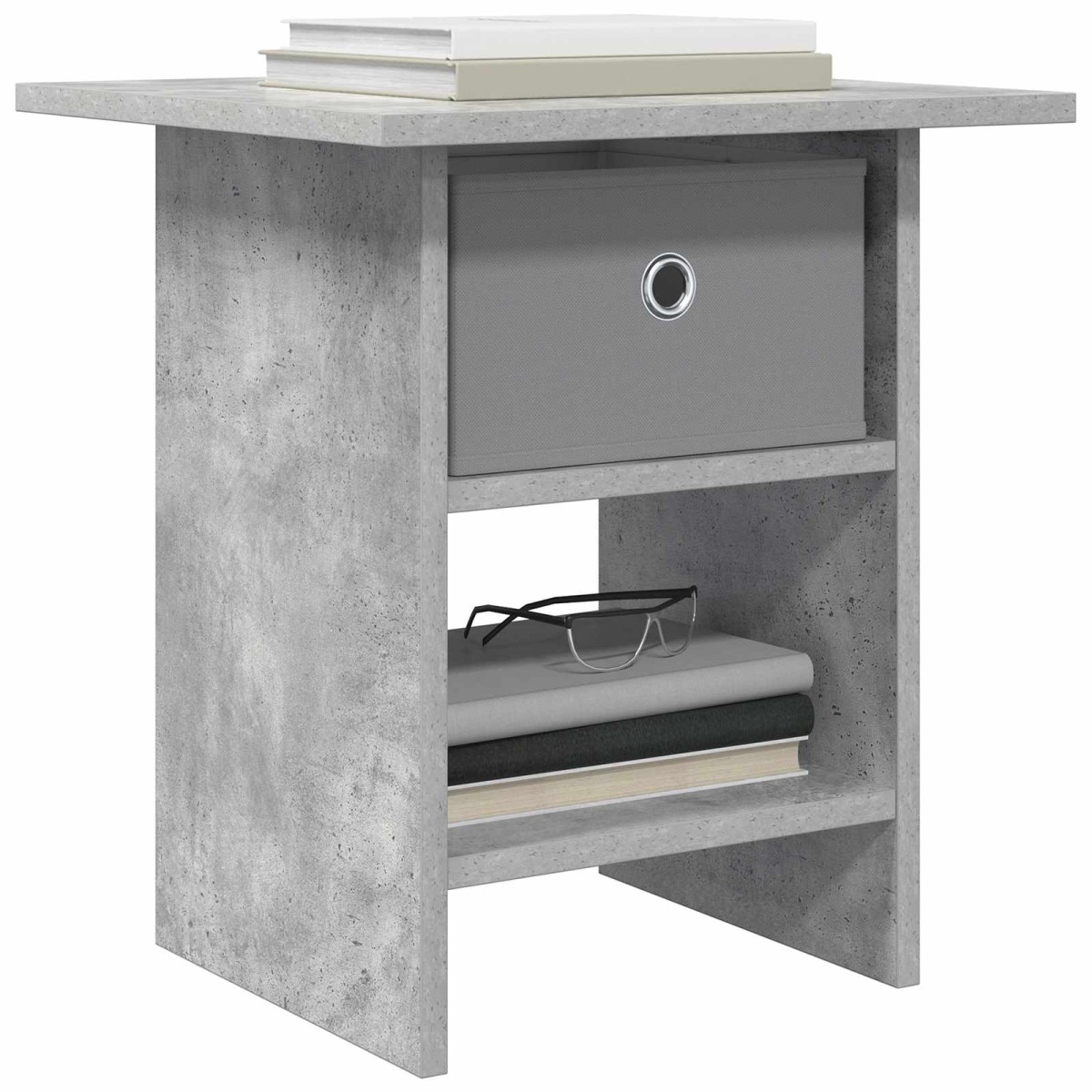 vidaXL Κομοδίνο 2 τεμ. Σκυρόδεμα Γκρι 41 x 40 x 45 εκ