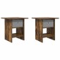 vidaXL Κομοδίνο 2 τεμ. Καπνιστό Δρύς 41 x 40 x 45 εκ