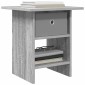 vidaXL Κομοδίνο Γκρίζο Σονομα 41 x 40 x 45 εκ Επεξεργασμένο Ξύλο