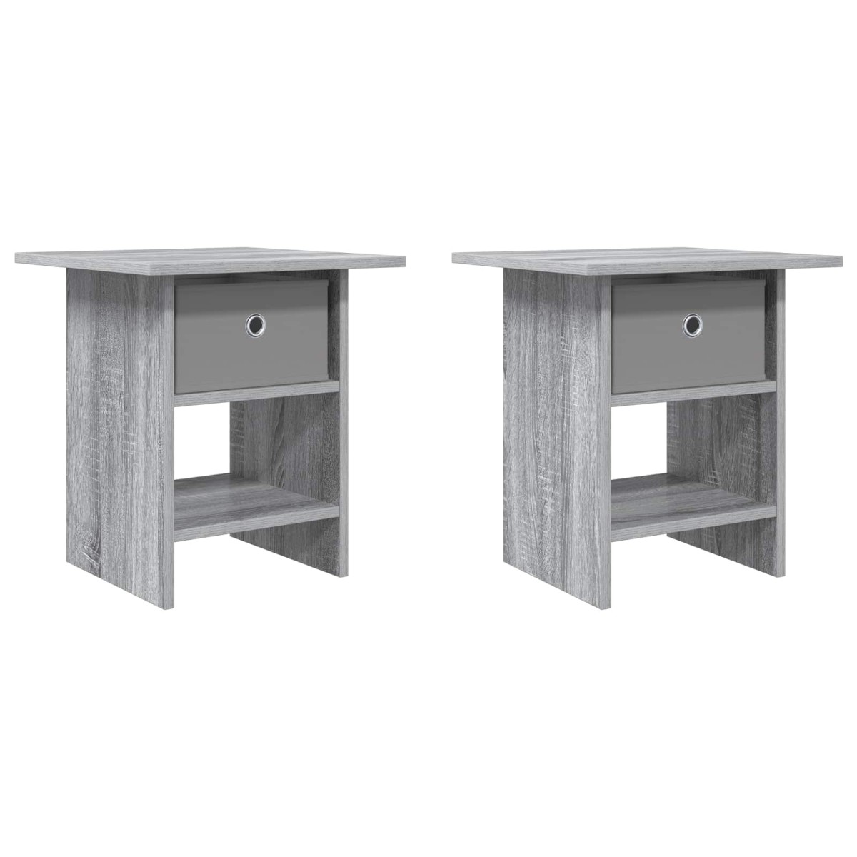 vidaXL Κομοδίνο 2 τεμ. Γκρίζο Σονομα 41 x 40 x 45 εκ