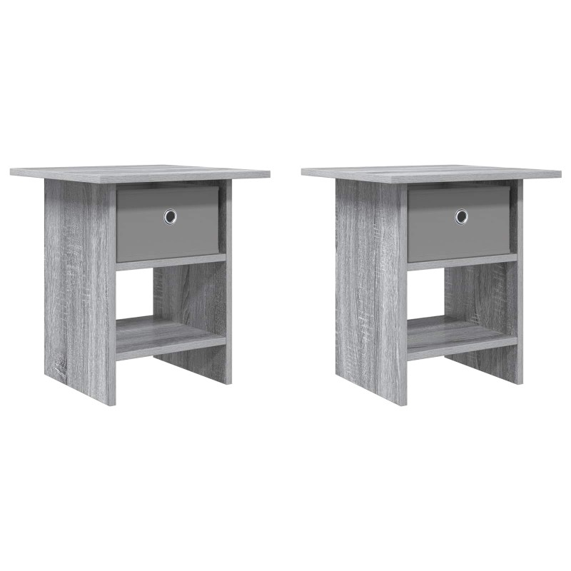 vidaXL Κομοδίνο 2 τεμ. Γκρίζο Σονομα 41 x 40 x 45 εκ