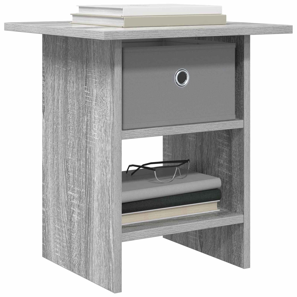 vidaXL Κομοδίνο 2 τεμ. Γκρίζο Σονομα 41 x 40 x 45 εκ